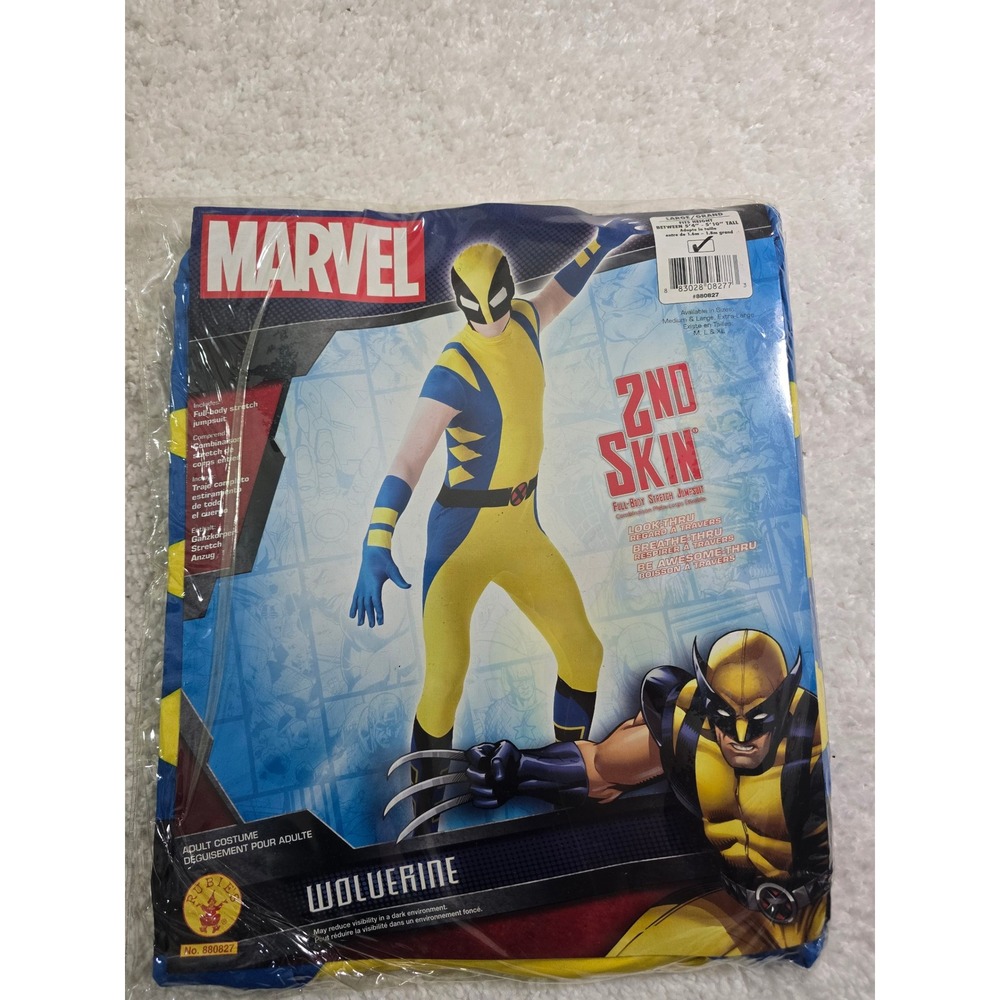 Marvel Wolverine Rubies 2nd Skin Full Body Stretch Jumpsuit Adult Large 880827